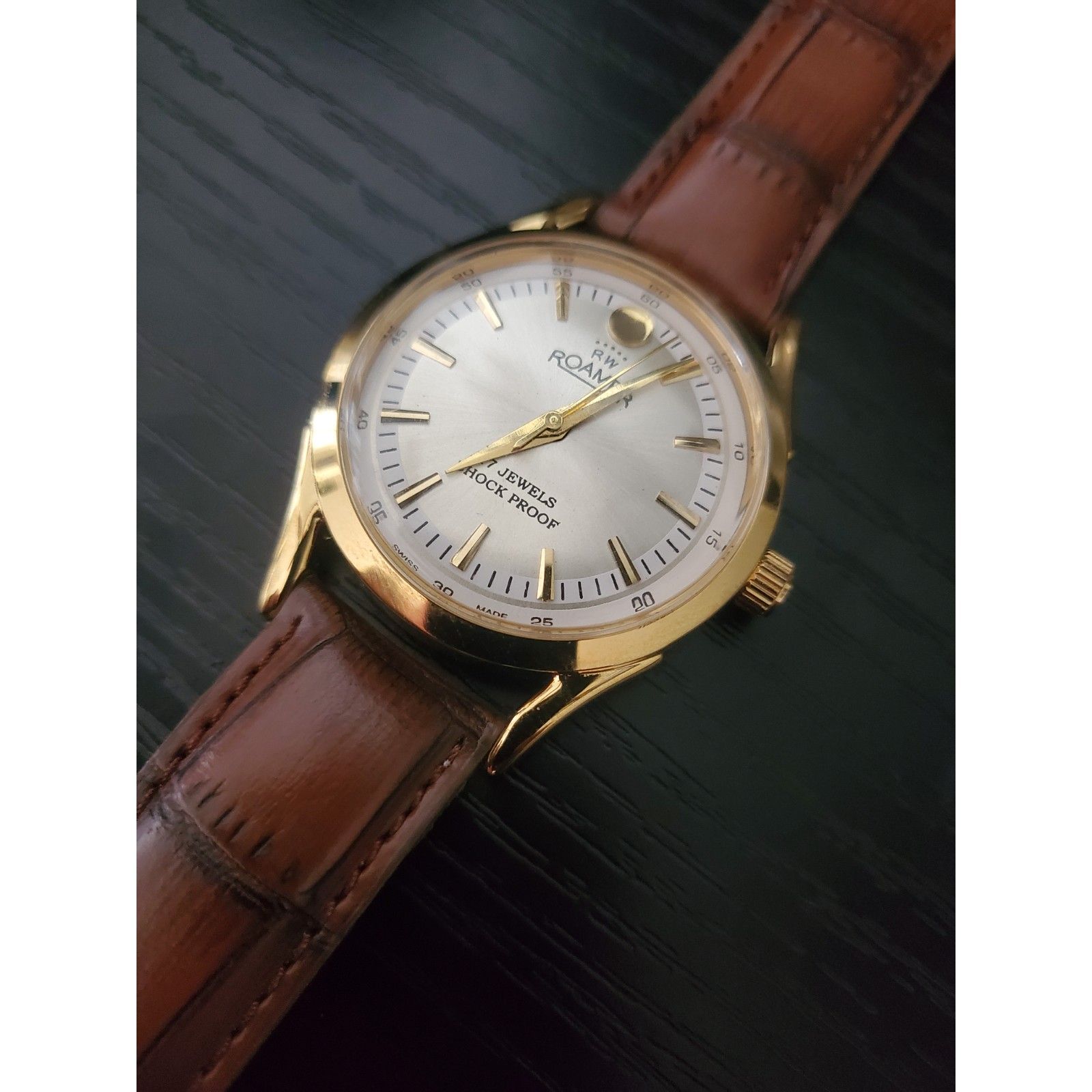 Rare Roamer Am014 Mechanical Mens 1970s Watch